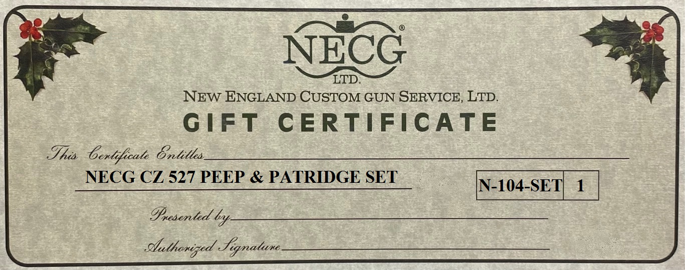 NECG CZ 527 Ghost Ring Peep & Patridge Gift Certificate